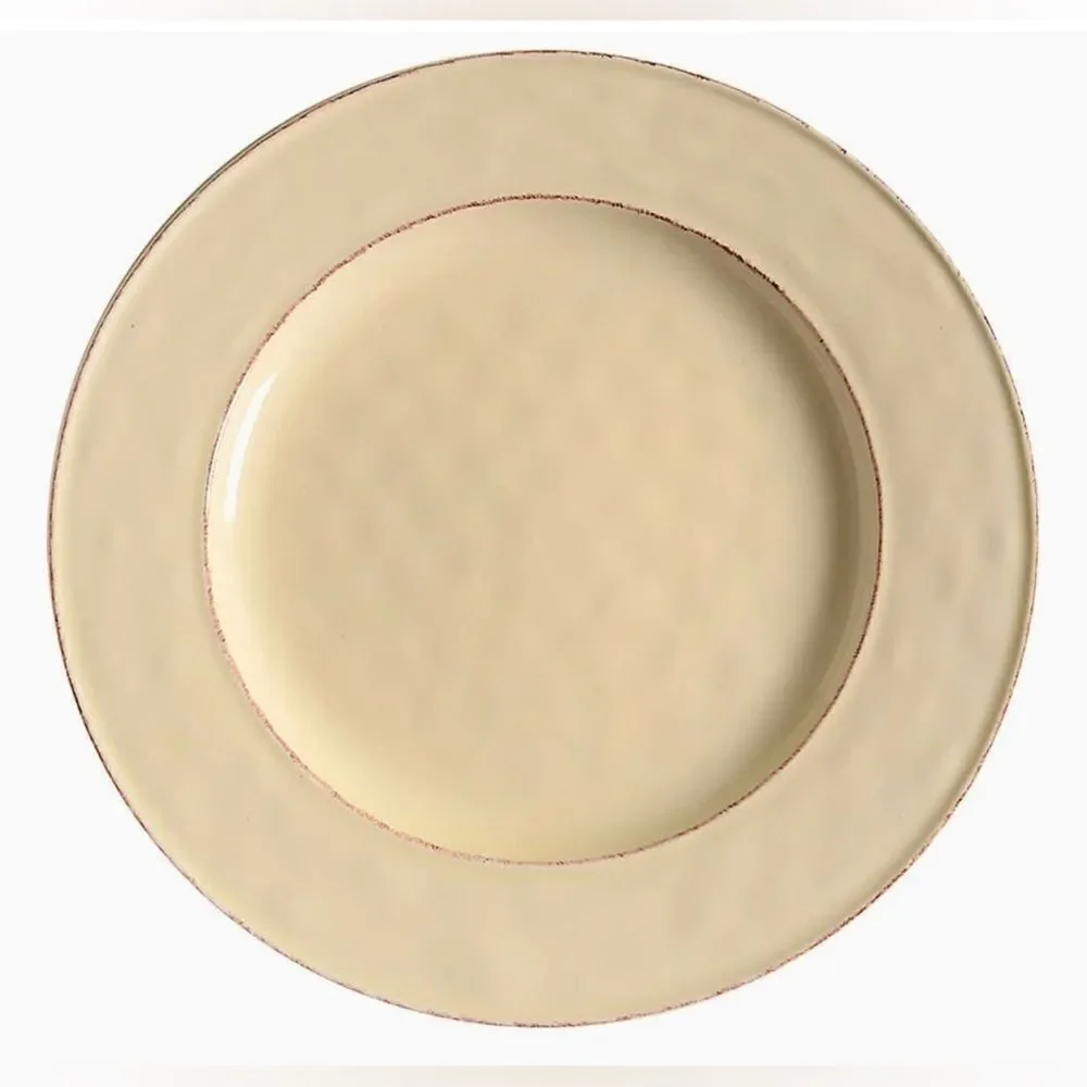 Martillo Pier 1 Imports Martillo Creme Brulee SET OF 2 DINNER Plates hammered